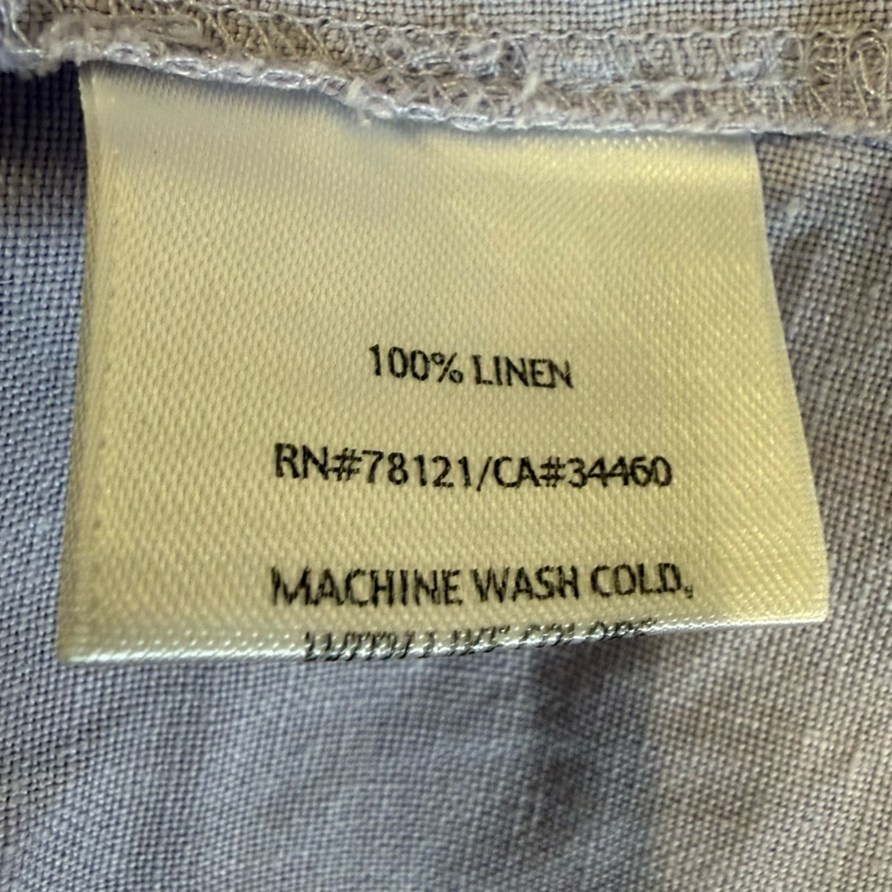 Eileen Fisher Lilac Linen Button Front Longline Minimalist Tunic Top Size Small - Picture 3 of 5